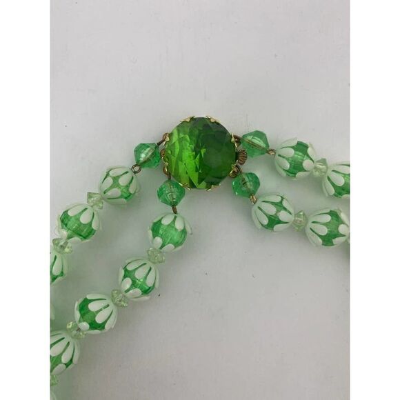 Vintage 40s 50s Wedding Veil & Headpiece & Beads West Germany Seafoam Green main image 11